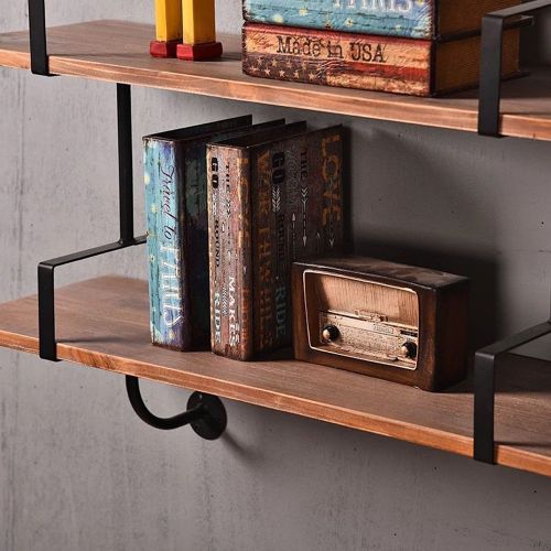  WYZ Reclaimed Wood&Industrial DIY Pipe Shelf Shelves Steampunk Rustic Urban Bookcase 3 Tier Book shelevs