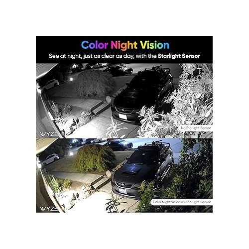  Wyze Cam v3 with Color Night Vision, Wired 1080p HD Indoor/Outdoor Security Camera, 2-Way Audio, Works with Alexa, Google Assistant, and IFTTT, 2-Pack