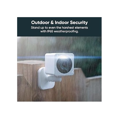  WYZE Security Cameras Wireless Outdoor, Cam OG 1080P HD Cameras for Home Security - Indoor/Outdoor, Color Night Vision, Spotlight, 2-Way Audio, Cloud & Local Storage, Black