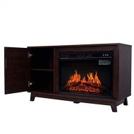 WYZXR Fireplace Heating with Realistic 3D Flame Effect 1400 W Silent Electric Stove Heating Solid Wood with Large Window Free Stan Decorative fireplaces