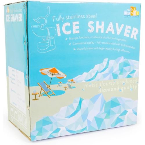  [아마존베스트]WYZworks Stainless Steel Commercial Ice Shaver Heavy Duty - Snow Cone Shaved Icee Maker Machine