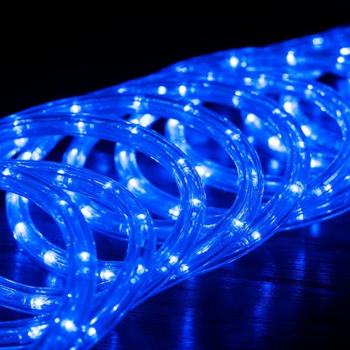  WYZworks 150 feet Blue LED Rope Lights - Flexible 2 Wire Accent Holiday Christmas Party Decoration Lighting | ETL & UL Certified