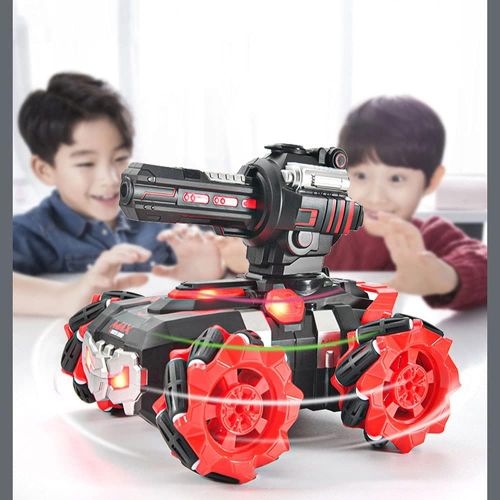  WZRYBHSD Childrens RC Tank Car Toy Water Bomb Remote Control Car,4WD Vehicle Truck Crawler for Kids and Adult High Speed Climbing Tank with Rotating Turret and Light