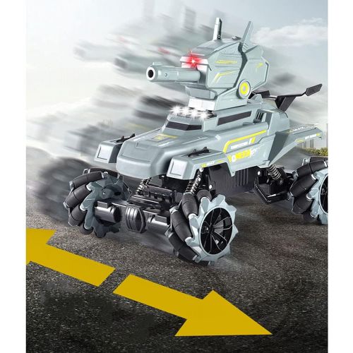 WZRYBHSD Wireless Off-Road Remote Control Car Tank,Launch Water Bomb Armored Vehicle Bullet Shooting Tank Rechargeable Tracked Electric 2.4 GHz RC Car for Kids and Adults