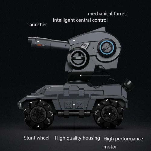  WZRYBHSD Water Bomb Remote Control Car,2.4GHz Infrared Battle Tank Car with 180° Rotating Shooting & 360° Rotating Kids Tank Toys Drift All Terrains Electric RC Vehicle Boys Girls Gifts Toy
