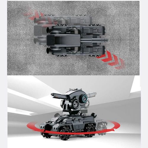  WZRYBHSD Water Bomb Remote Control Car,2.4GHz Infrared Battle Tank Car with 180° Rotating Shooting & 360° Rotating Kids Tank Toys Drift All Terrains Electric RC Vehicle Boys Girls Gifts Toy