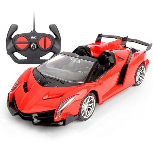  WZRYBHSD Childrens Radio Controlled Racing 1/18 Drift Sport Car Toy High Speed RC Vehicle with Headlights Cross Country Car Model for Hobby Boys Kids Christmas Birthday Gift