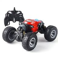 WZRYBHSD Recharge Remote Control Car with Light Gesture Sensing RC Stunt Car Lateral Drift Racing Double Side Twist Off-Road Vehicle Deformed Monster Truck Toy for Boys Girls Birth
