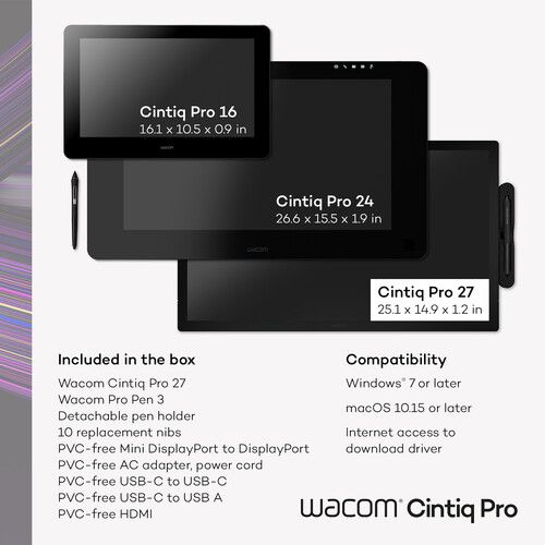  Wacom Cintiq Pro 27 Creative Pen & Touch Display