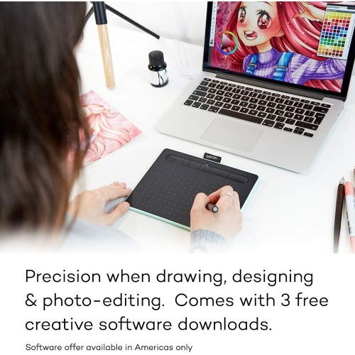  [아마존핫딜][아마존 핫딜] Wacom CTL4100 Intuos Graphics Drawing Tablet with 3 Bonus Software included, 7.9x 6.3, Black