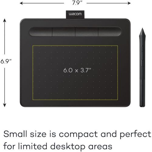  [아마존핫딜][아마존 핫딜] Wacom CTL4100 Intuos Graphics Drawing Tablet with 3 Bonus Software included, 7.9x 6.3, Black