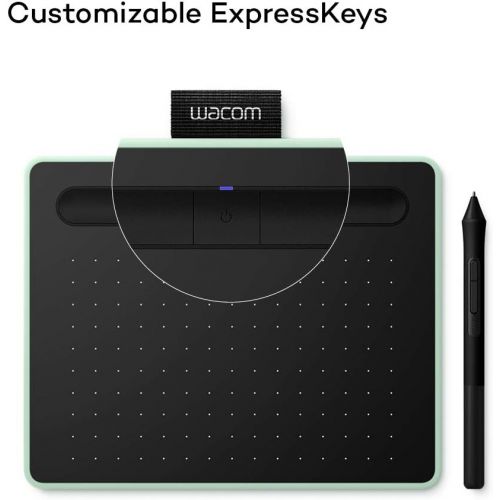  [아마존베스트]Wacom Intuos S Bluetooth Graphics Tablet 2540 lpi 152 x 95 mm USB/Bluetooth Green, Black - Graphics Tablets (Wired & Wireless, 2540 lpi, 152 x 95 mm, USB/Bluetooth, 7 mm, Pen)