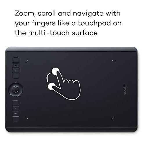  [아마존베스트]Wacom Intuos Pro Medium Bluetooth Graphic Tablet - Popular format for digital drawing and photo retouching with extra high pressure sensitivity and customizable command keys