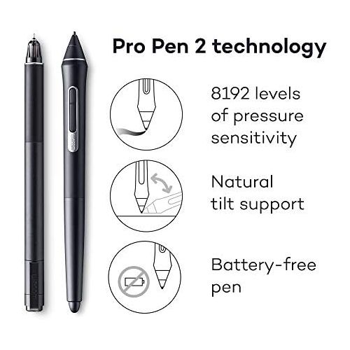  [아마존베스트]Wacom Intuos Pro Medium Bluetooth Graphic Tablet - Popular format for digital drawing and photo retouching with extra high pressure sensitivity and customizable command keys