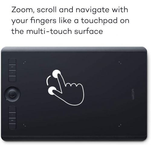  [아마존베스트]Wacom Intuos Pro Medium Bluetooth Graphic Tablet - Popular format for digital drawing and photo retouching with extra high pressure sensitivity and customizable command keys