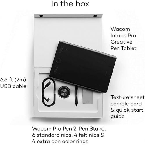  [아마존베스트]Wacom Intuos Pro Medium Bluetooth Graphic Tablet - Popular format for digital drawing and photo retouching with extra high pressure sensitivity and customizable command keys