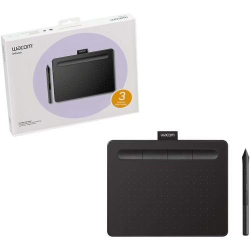  Wacom Intuos Wireless Graphic Tablet with 3 Bonus Software Included, 7.9 x 6.3, Black (CTL4100WLK0)