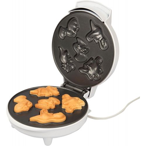  [아마존베스트]CucinaPro Dinosaur Mini Waffle Maker- Make Breakfast Fun and Cool for Kids and Adults with Novelty Pancakes- 5 Different Shaped Dinos in Minutes - Electric Non-Stick Waffler Iron