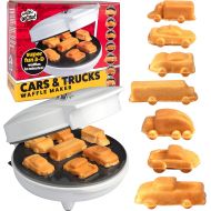 Waffle Wow! Car Mini Waffle Maker - Make 7 Fun, Different Race Cars, Trucks, and Automobile Vehicle Shaped Pancakes - Electric Non-Stick Pan Cake Kids Waffler Iron, Fun Fathers Day Gift