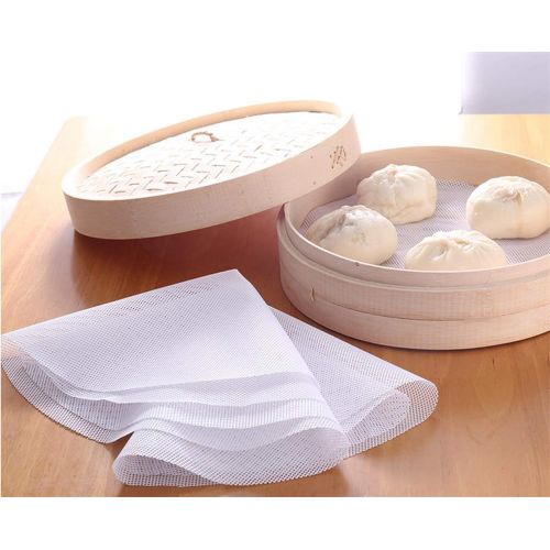  Waflo-Moon Baking-mats Dumplings Mat Steamer Paper Steamer Non Stick Pads Buns Baking Pastry Cooking Accessories,Diameter 100Cm