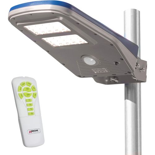  Wagan 1,000 Lumens Outdoor LED Solar Street Light Waterproof Motion Detected Area Light with Remote Control, El- 8576-2