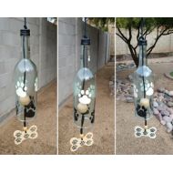 WaggyPawChimes Wine bottle wind chime, Personalized dog memorial, Dog condolence windchime, Dog lover yard art, Outdoor garden memorial, Say Im sorry gift