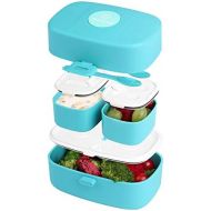 [아마존베스트]Wagindd Stacking Bento Box Lunch Box 3 Compartments - Leakproof Bento Lunch Box - Microwave & Dishwasher Safe Bento Boxes for Kids & Adults - BPA-Free Bento Box for Portable Meals and Snac