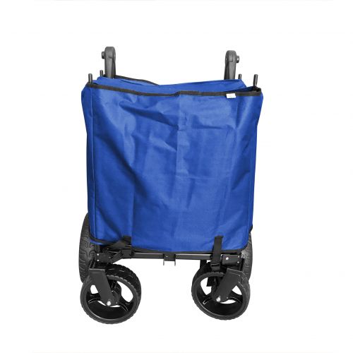  Wagon Buddy BLUE OUTDOOR PUSH FOLDABLE WAGON CANOPY UTILITY TRAVEL CART WIDE TIRES BRAKE