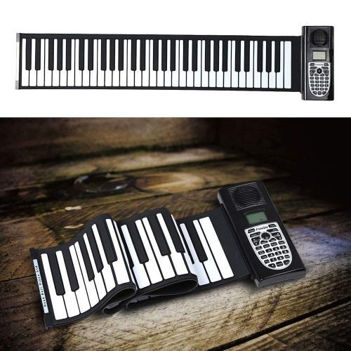  Wagsuyun Roll up Piano Foldable 61 Keys Flexible Soft Electric Digital Roll Up Keyboard Piano Electronic Piano Keyboard for Beginners and Kids