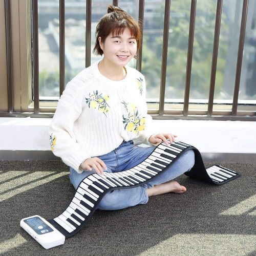  Wagsuyun Roll up Piano Roll Up Piano, Completely Portable, 88 Standard Keys With Louder Speaker,Professional Silicon Rubber,Battery OR USB Powered (Roll Up Piano) Electronic Piano Keyboard