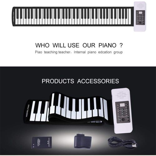  Wagsuyun Roll up Piano Hand Roll Piano Portable 88 Key Professional Thickening Keyboard Beginner Keyboard Adult Electric Piano Electronic Piano Keyboard for Beginners and Kids