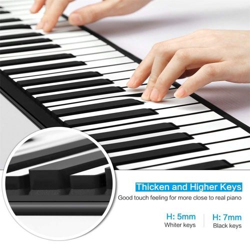  Wagsuyun Roll up Piano Hand Roll Piano Portable 88 Key Professional Thickening Keyboard Beginner Keyboard Adult Electric Piano Electronic Piano Keyboard for Beginners and Kids