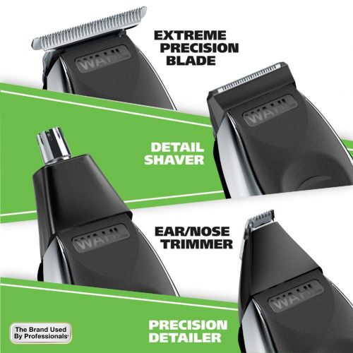  Wahl Clipper Aqua Blade WetDry Beard Trimmer Kit, Lithium Ion All in One Grooming Kit for Beard, Ear, Nose and Body, Waterproof Cordless Rechargeable