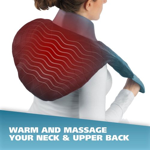  Wahl Heated Massage Wrap-Relief to Relax NeckUpper Back and Shoulder Pain 97792 Heating Pad and Massager for Neck, Back and Shoulders