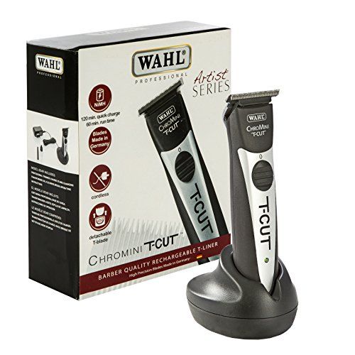  Wahl Professional Chromini T-Cut #8549  Cordless Trimmer Great for Barbers and Stylists  German-Made Detachable Blades  NiMH Quick Recharging Battery  100 Minute Run Time