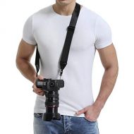 waka Rapid Slide Camera Neck Shoulder Strap with Quick Release, Adjustable Camera Sling Strap for Nikon Canon Sony Fuji Panasonic Olympus Pentax Any DSLR Camera, Black