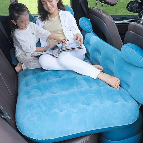  Wakauto SUV Air Mattress Camping Bed Cushion Pillow Inflatable Thickened Car Air Bed Portable Sleeping Pad for Travel Camping Dark Green