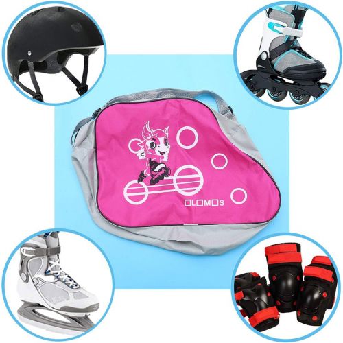  Wakauto Roller Skate Bag with Adjustable Shoulder Strap Oxford Cloth Bag, Inline and Ice Skate Bag Fit for Skating Shoes Quad Skates