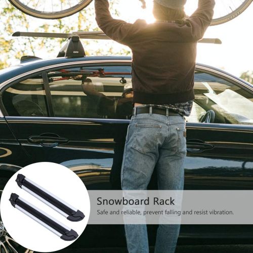  Wakauto Aluminum Universal Car Rack Carrier Ski Roof Racks Snowboard Racks Carrier Ski Board Roof Carrier Fit Most Vehicles Equipped Crossbar