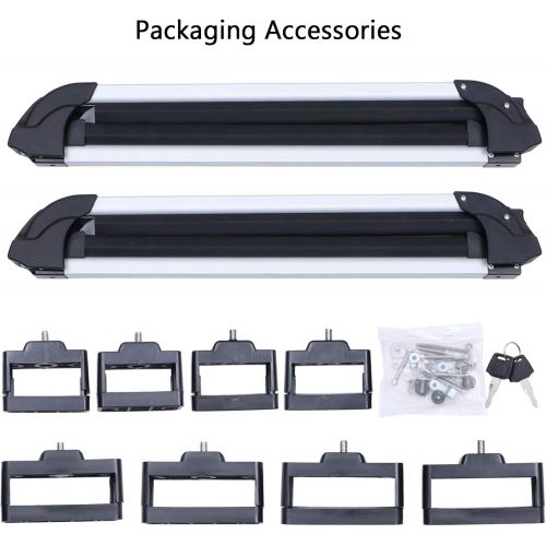  Wakauto Aluminum Universal Car Rack Carrier Ski Roof Racks Snowboard Racks Carrier Ski Board Roof Carrier Fit Most Vehicles Equipped Crossbar