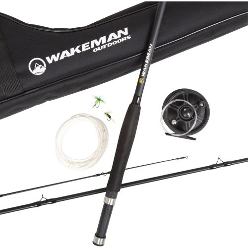  Wakeman Charter Series Fly Fishing Combo with Carry Bag, Black
