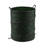 Collapsible Trash Can- Pop Up 33 Gallon Trashcan for Garbage With Zippered Lid By Wakeman Outdoors -Ideal for Camping Recycling and More (Green)