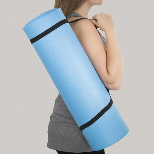  Extra Thick Yoga Mat Collection Non Slip Comfort Foam, Durable Exercise Mat For Fitness, Pilates and Workout With Carrying Strap By Wakeman Fitness
