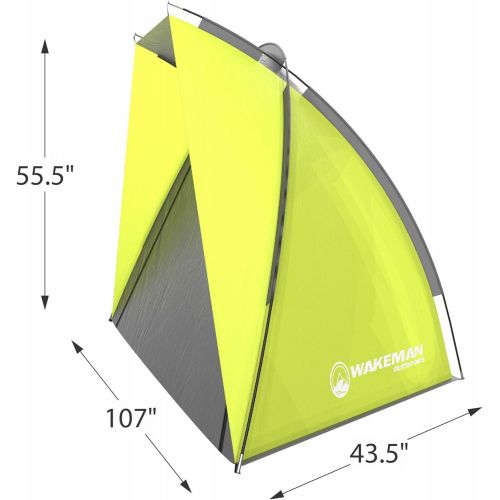  Beach Tent- Sun Shelter for Shade with UV Protection, Water and Wind Resistant, Easy Set Up and Carry Bag by Wakeman Outdoors Yellow, 55.5 x 107 x 43.5