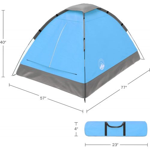  2-Person Camping Tent ? Includes Rain Fly and Carrying Bag ? Lightweight Outdoor Tent for Backpacking, Hiking, or Beach by Wakeman Outdoors