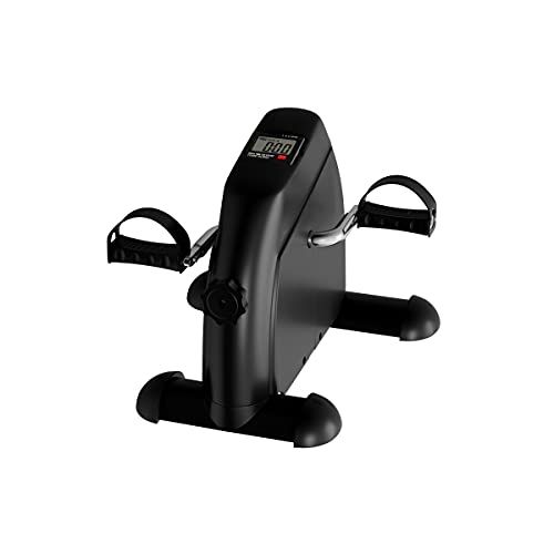  Portable Fitness Pedal Stationary Under Desk Indoor Exercise Machine Bike for Arms, Legs, Physical Therapy with LCD Display Calorie Counter by Wakeman