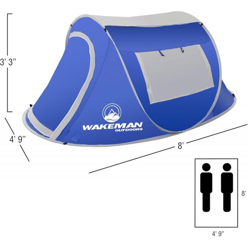  Wakeman Pop-Up Tent 2 Person Water Resistant