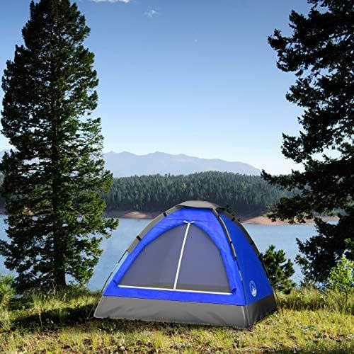  2-Person Dome Tent- Rain Fly & Carry Bag- Easy Set Up-Great for Camping, Backpacking, Hiking & Outdoor Music Festivals by Wakeman Outdoors