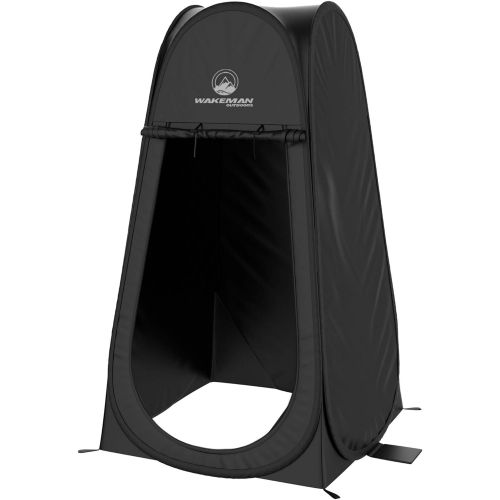  Portable Pop Up Pod- Instant Privacy, Shower & Changing Tent- Collapsible Outdoor Shelter for Camping, Beach & Rain with Carry Bag by Wakeman Outdoors, Black