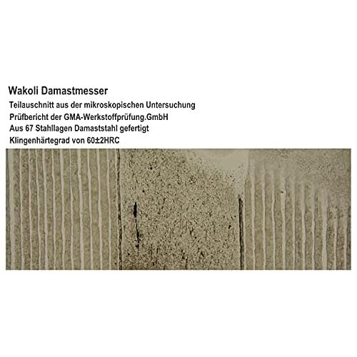  Wakoli Damastmesser Fleischmesser Filetiermesser Kochmesser Kuechenmesser - Wakoli Mikata